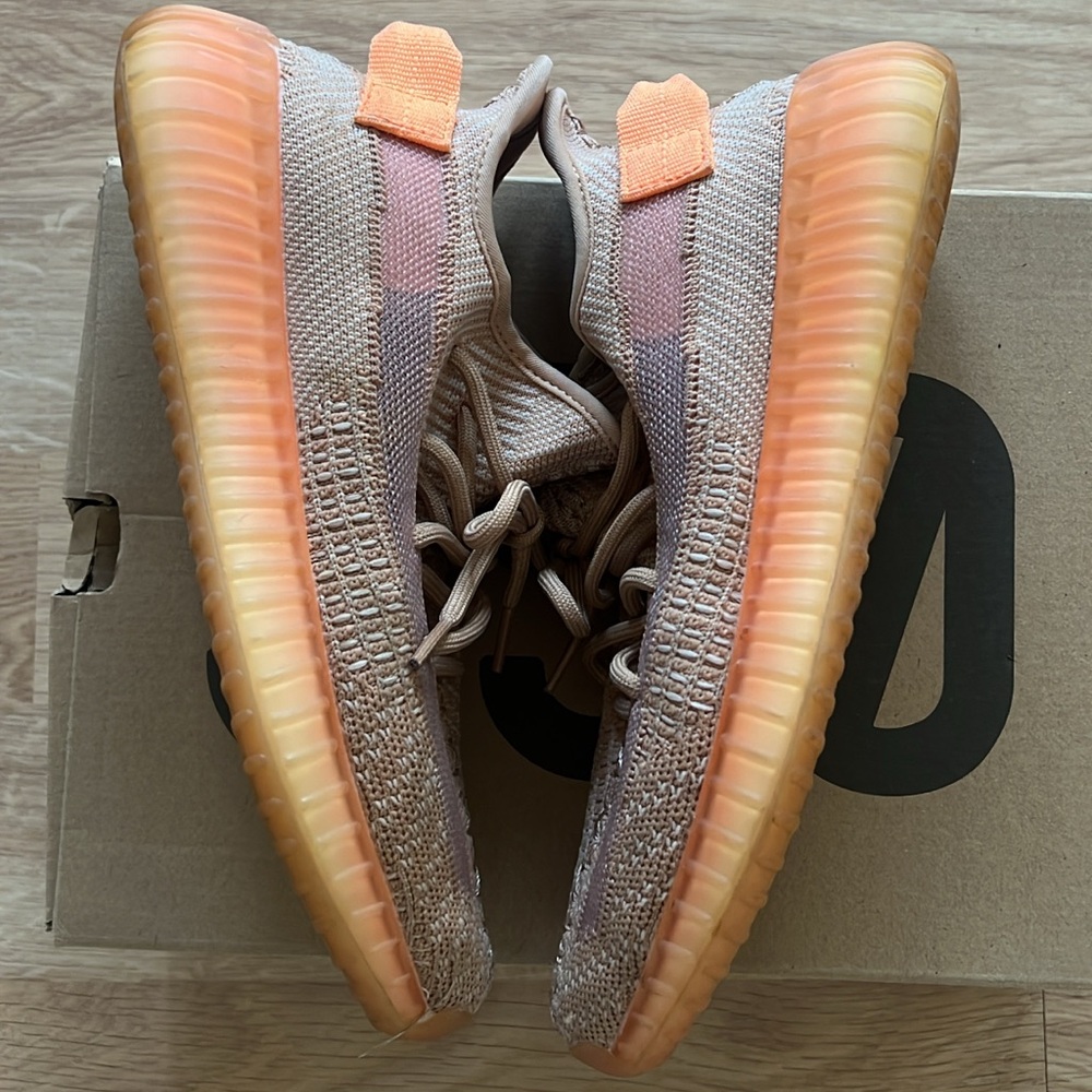 Yeezy boost 350 Stylish Orange and Tan Knit Sneakers
